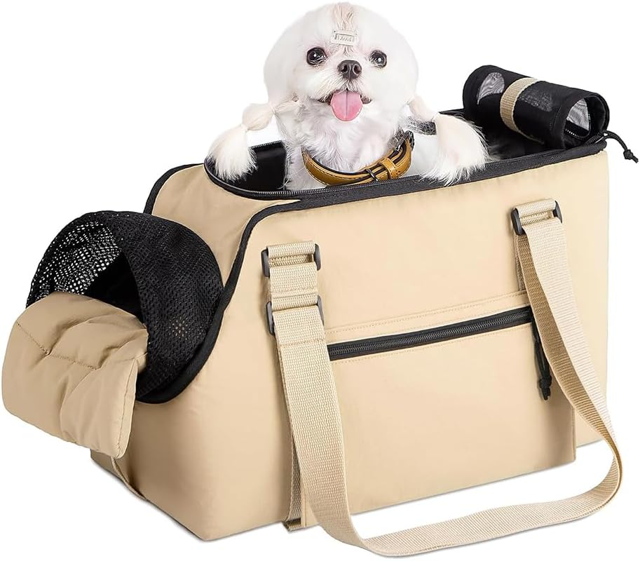 Dog Purse Carrier for Small Dogs and Cats, Soft Sided Cozy Plush Pet Bag Carrier, Lightweight Pet Tote Bag with Secure Harness Clip image number 3
