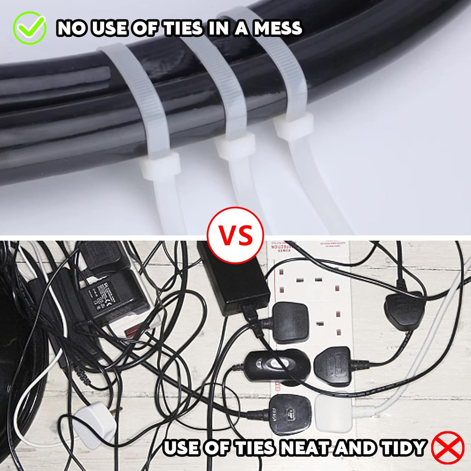 BOROLA Colorful Cable Zip Ties, 100 Packs Self Locking Wire Ties, Perfect for Home, Office, Garage and Workshop (Purple, 8 Inch)