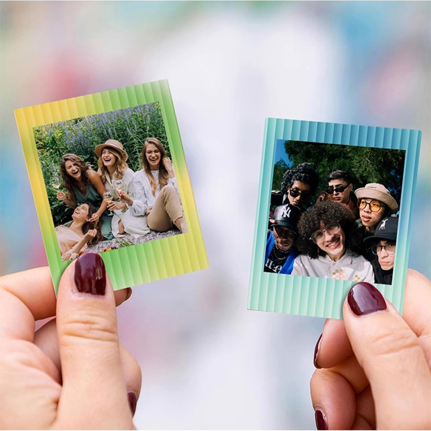 Xolixorium 10PCS Colorful Photo Instant Film Stickers for Instax Mini - DIY Scrapbook Frame Stickers for Photos, Notebook, Diary image number 1