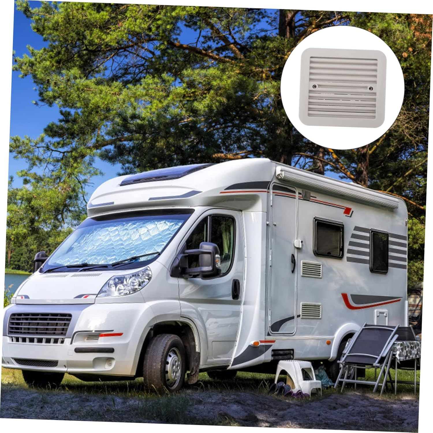 HEALEEP 12V Exhaust Fan for Caravan and Motorhome Side Ventilation Cooling Fan for Camper Quiet Operation for Airflow and Ventilation Vehicles image number 3