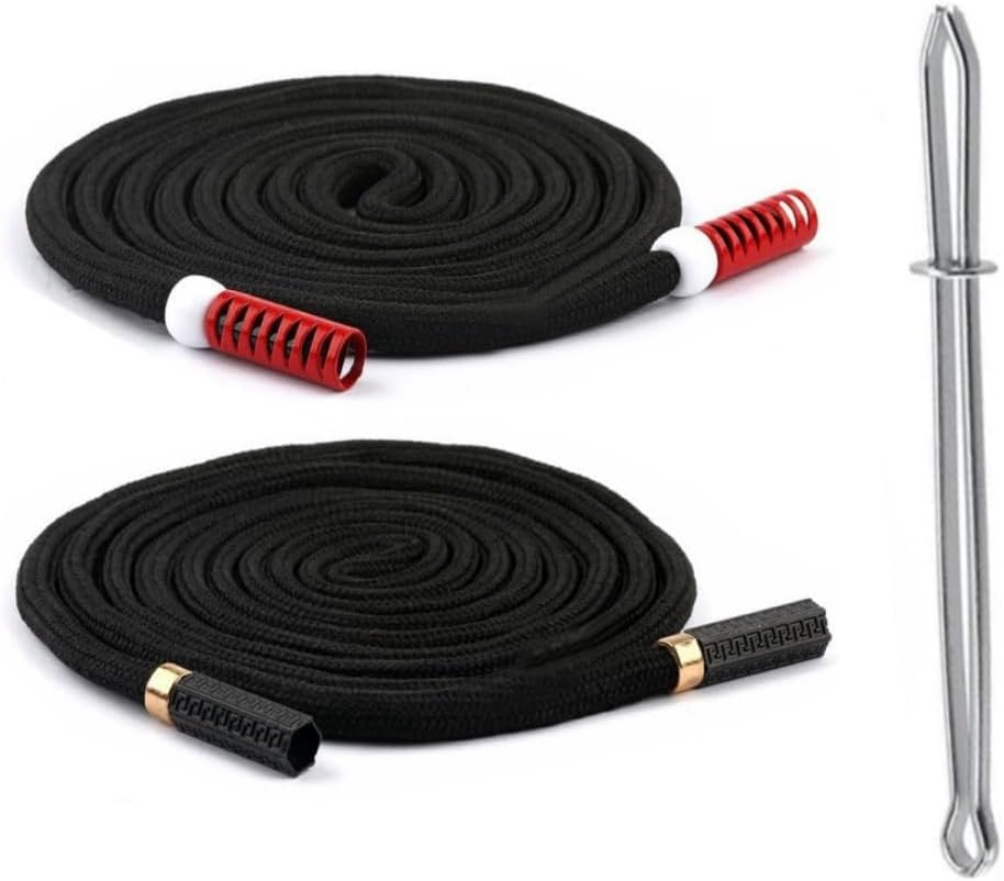 Replacement Drawstrings Drawcords 51IN Cotton Drawstring Cord with Easy Metal Threader Adjustable Easy to Install Perfect for Hoodies Activewear(2Pcs Black, Red) image number 6