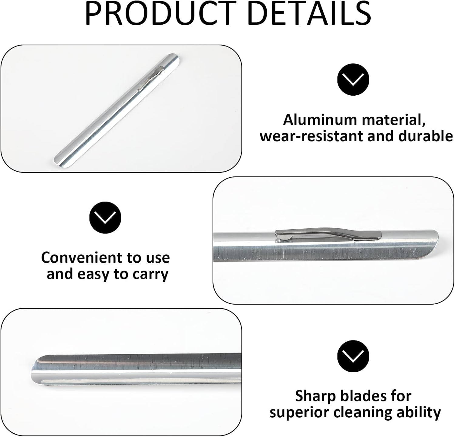 Crumb Remover, Stainless Steel, Curved Edge, Table Brush, Crumb Brush, Table Sweeper, Clip - Accessories for Cleaning Tablecloths, Shovel for Food Leftovers - Compact Aid for Dining Tables (2 Pieces) image number 5