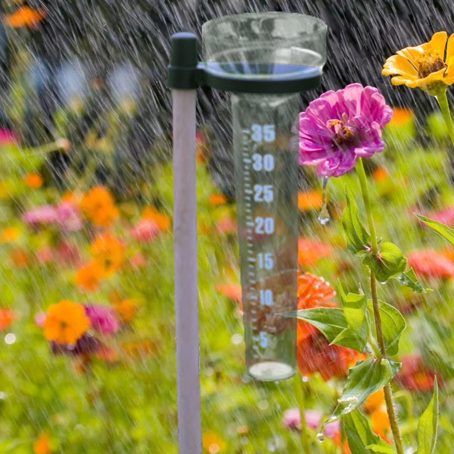 Limcryspp 3Pieces Outdoor Rain Gauge - Rain Gauge | Rain Gauge Device, Rain Gauge Device Suitable for Yard and Large Digital Scale Garden, Deck, Lawn, Landscape, Etc image number 3