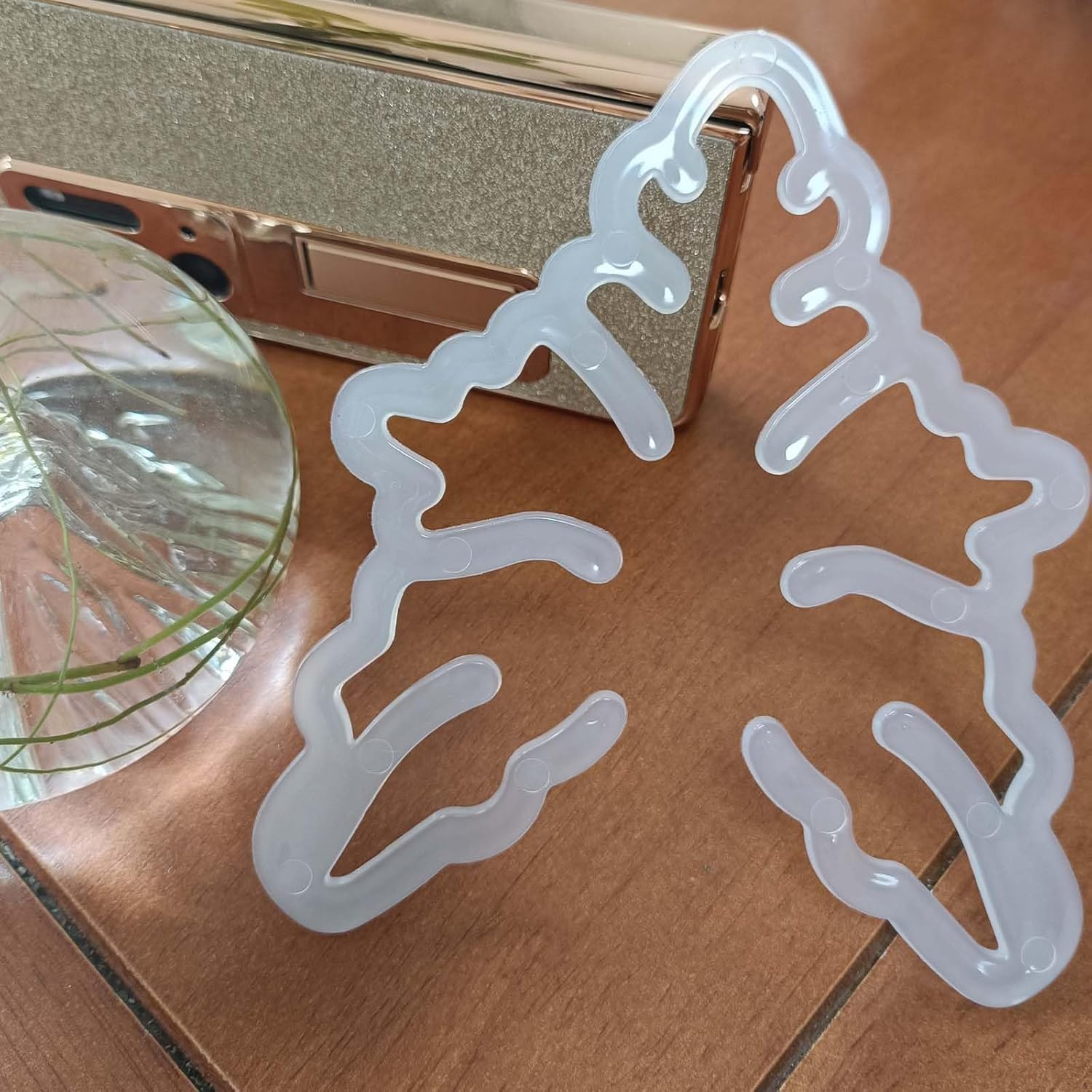 2Packs Leaf Plant Support for Monstera - Aesthetic Bamboo Clamp Set with Support Rings, Unique Plant Stakes for Vertical Growth | Durable 2-Piece Plant Support System image number 2