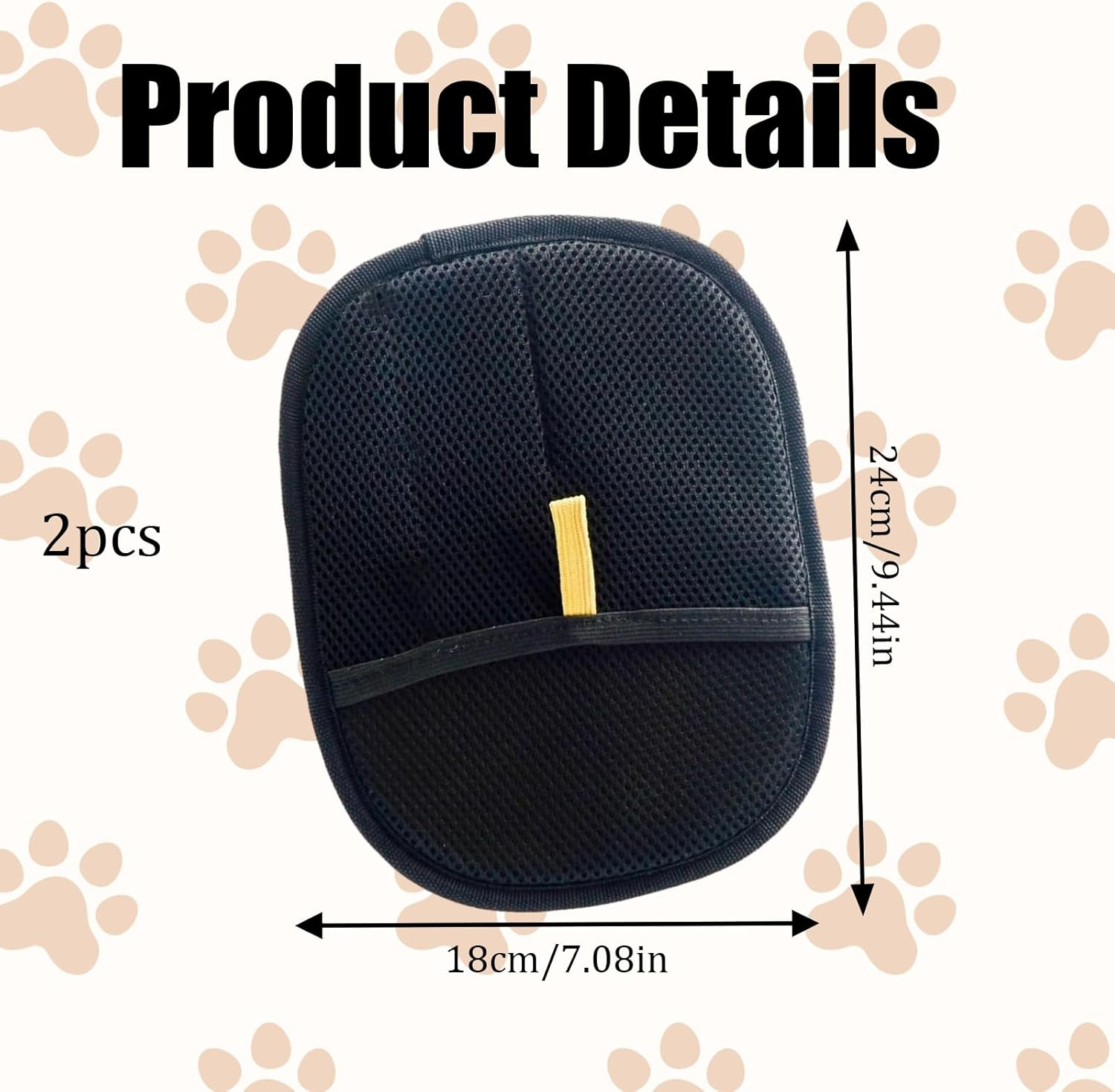 Bbiurer Pack of 2 Fur Magnet Gloves, 2025 Pet Hair Remover Glove, Reusable for Cat Hair Removal, Effective Cleaning and Care during Bathing image number 4