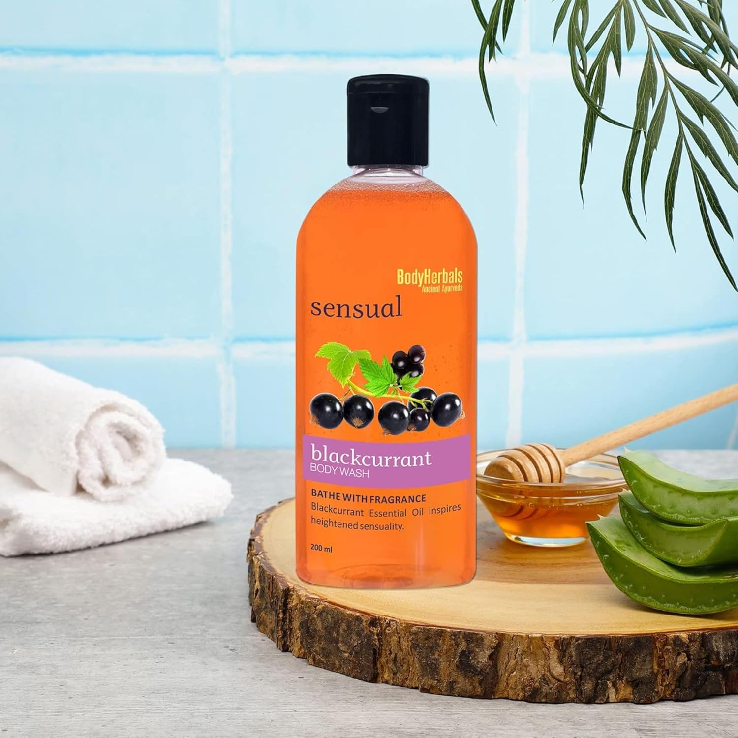 Bodyherbals Sensual, Blackcurrant Body Wash with Skin Conditioners (200Ml) Beauty, Bath & Shower, Soaps & Body Washes, Body Wash Gels image number 3