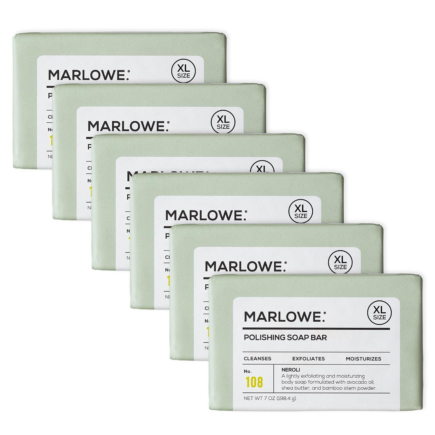 MARLOWE. No. 108 Polishing Soap Bar | Best Cleansing & Moisturizing Bar for Men (6-Pack) image number 6