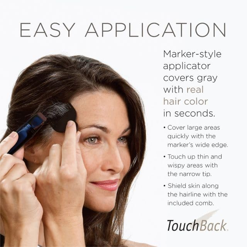 Touchback PRO Gray Root Touch up Marker Applicator - Real Hair Color (Medium Brown)