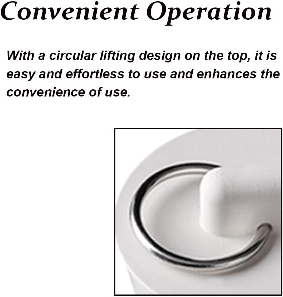 4 Pack Bath Plugs, Rubber Drain Stopper Kitchen Sink Plug with Hanging Ring, Universal Drain Plug Cover for Bathtub Kitchen and Bathroom, 39-41Mm image number 3