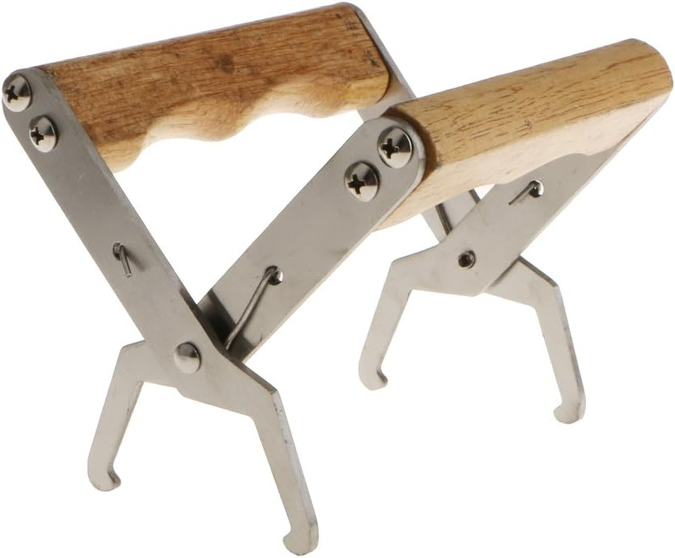 Wooden Handle Bee Hive Frame Holder Lifter Capture Grip Tool Beekeeping