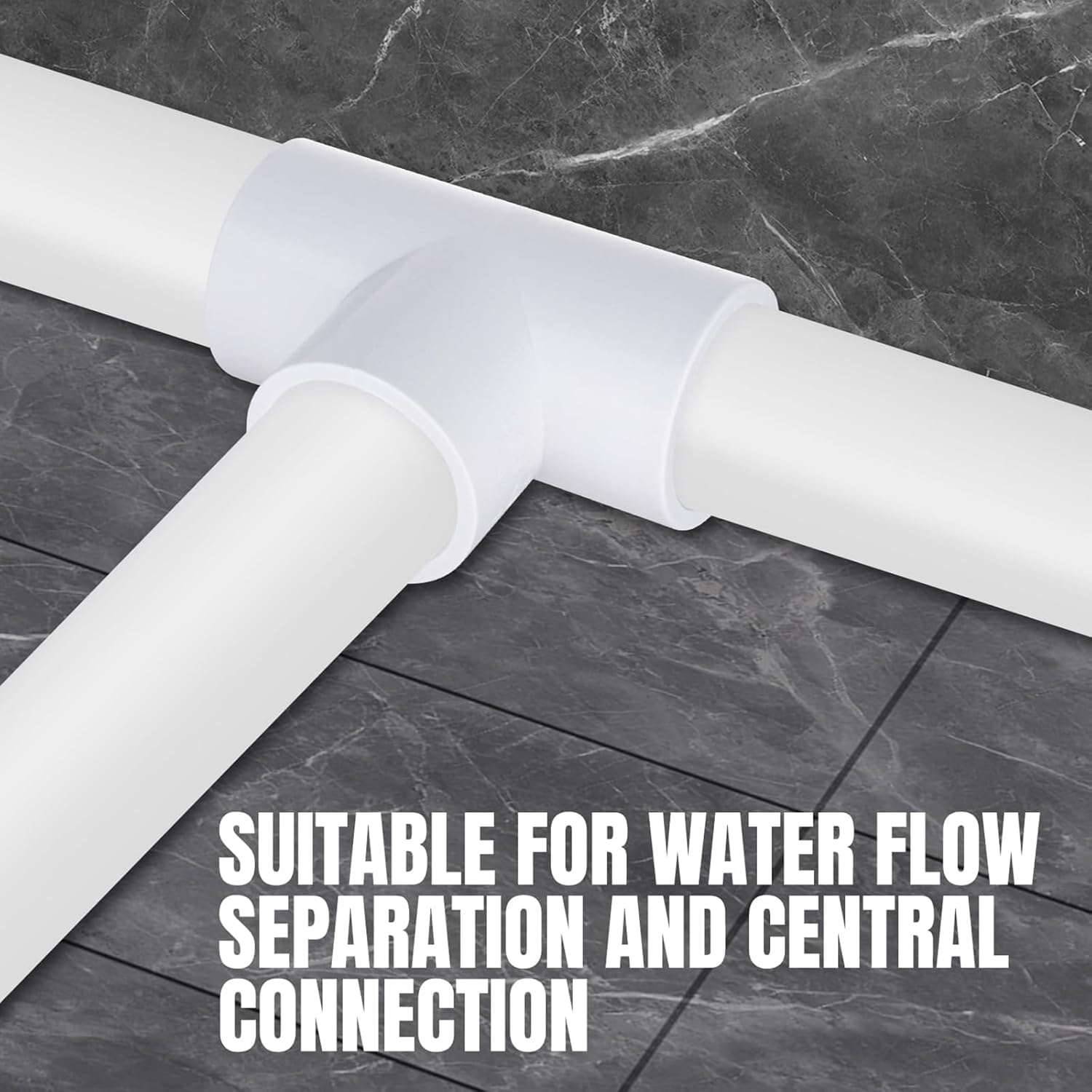 12 Pack 3-Way Tee Connector, 20 MM/0.79" PVC Pipe Fittings for Plumbing, Water Distribution, and Home Improvement image number 4