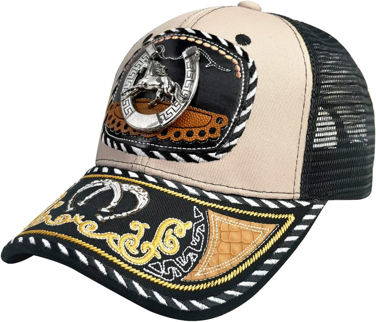 TOPACC Western Trucker Hat for Men Women Vintage Cowboy Country Hats Cute Baseball Cap for Western Outfit