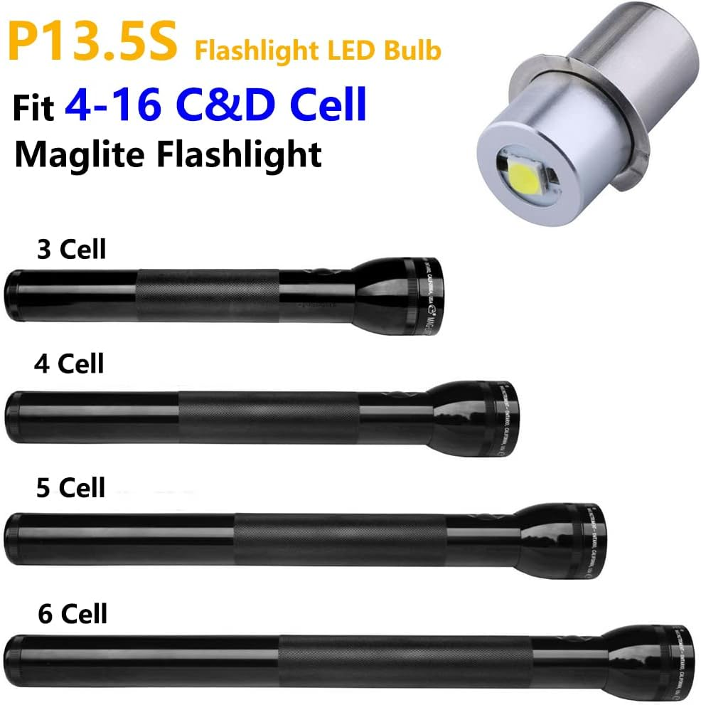 Ludopam Upgrade LED Flashlight Bulb,Dc18V 12V 19.2V 6-24 Volt PR2 P13.5S LED Conversion Kit Compatible for Ryobi Milwaukee Craftsman Torch Work Light image number 3