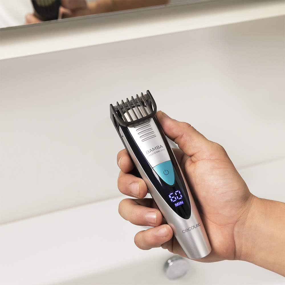 Cecotec Precisioncare 5-In-1 Waterproof Hair Trimmer with 60 Minutes Autonomy, Titanium Coated Stainless Steel Blades, Nonstop Function, Adjustable Comb with 9 Length Settings image number 5