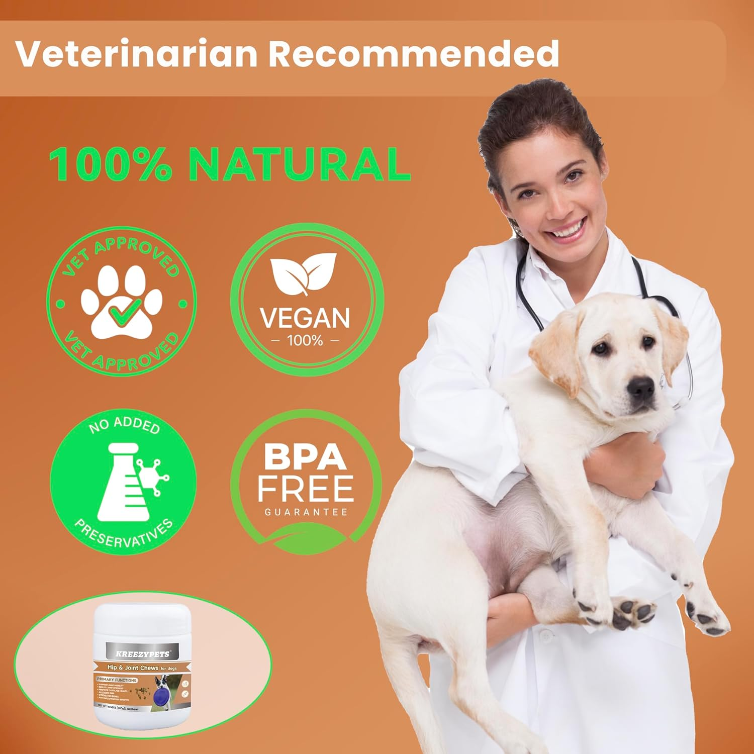 Hip &Joint Supplement for Dogs - Soft Chews with MSM Glucosamine Chondroitin for Dogs - Dog Joint Supplement image number 4