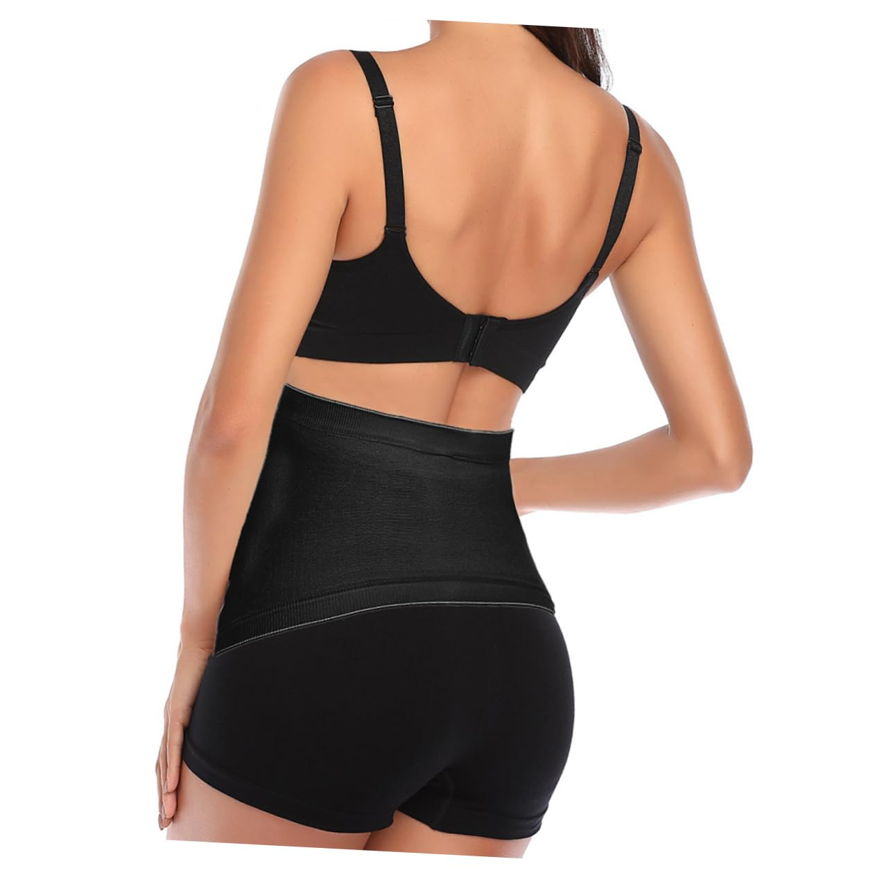 SAFIGLE Pregnancy Support Belt Maternity Belly Band Breathable Pregnancy Belt for Pregnant Women Black L Size Hip 95-105Cm Comfortable Support image number 2