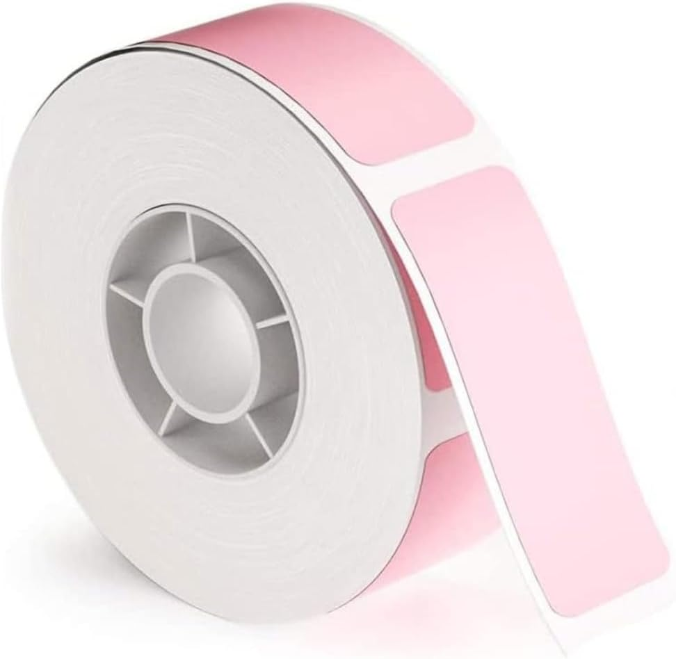 Niimbot Thermal Label Paper 0.5" 12X40Mm-160Pcs for D11 D110 D101 Portable Label Printer (Assorted Colours) (Pink)