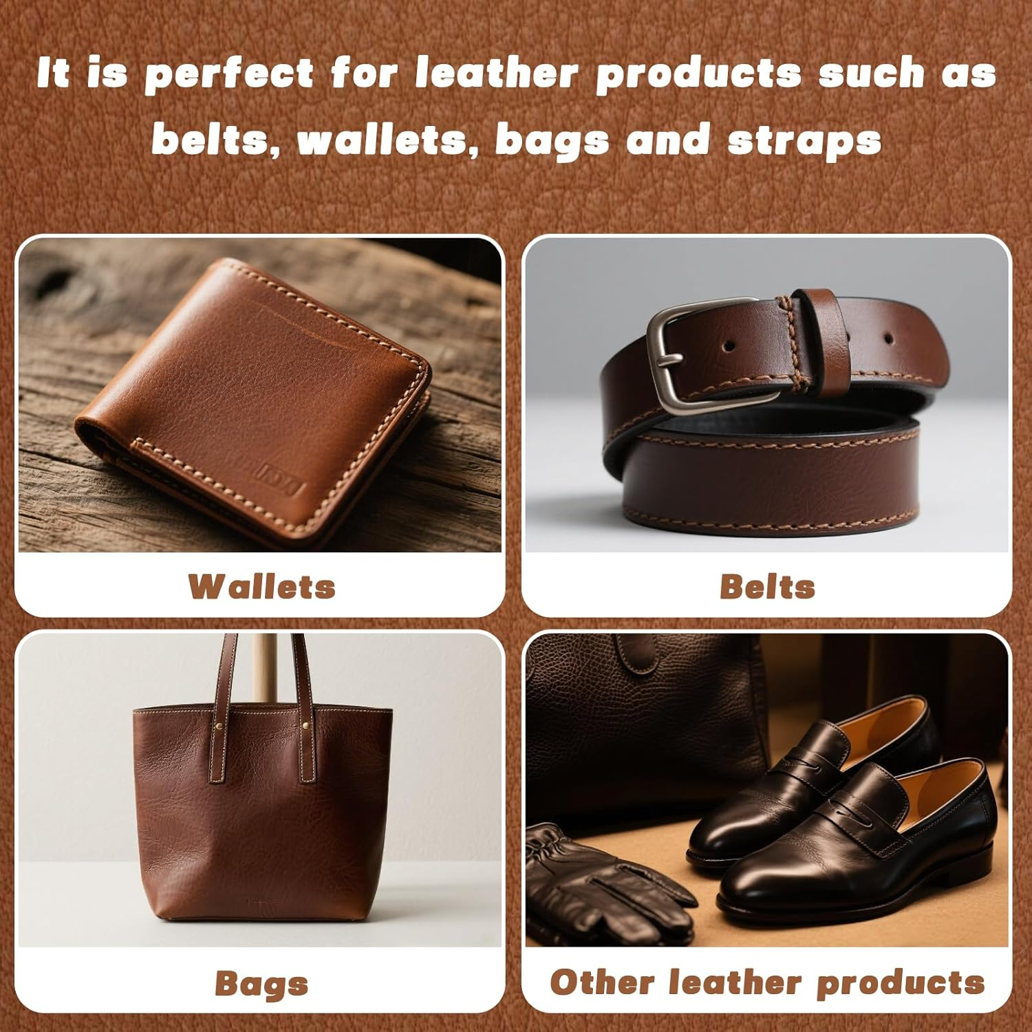 200G Leather Edge Sealer Kit, Leather Burnishing Gum for Smooth Glossy Edges, Increases Wear Resistance and Protective Effect, Suitable for Bags, Wallets, Accessories and Other Handicrafts image number 3