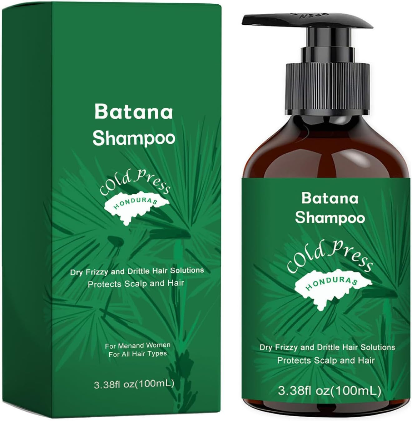 Moggemol Smoothing Batana Oil Shampoo Conditioner Set for Hydrated Shiny Hair Women Men Nourishing Care Green Shampoo One Size image number 3