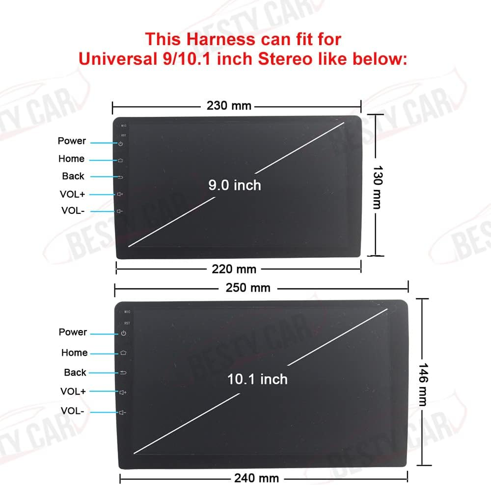 Bestycar 16Pin Car Stereo Wiring Harness Adapter with Canbus Box for Mitsubishi Outlander Pajero Support OEM Rockford Amplifier Camera SWC USB image number 1