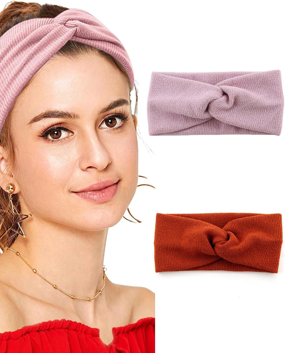 KGDUYC 4 Pack Women'S Elastic Headbands, Women'S Headbands, Sports Elastic Headbands, Fitness Sports Yoga Running Headbands