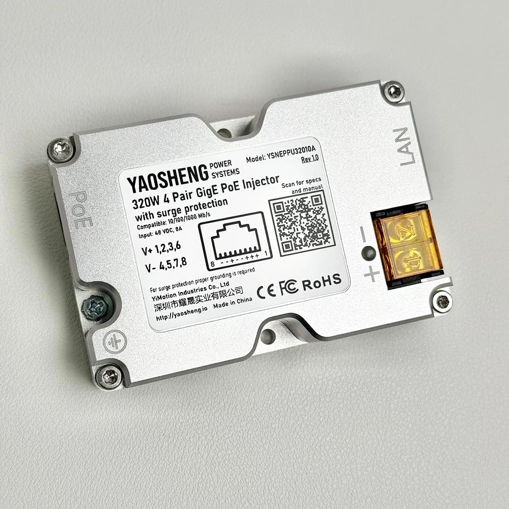 320W Poe Injector with Comprehensive Protection. Suitable for High Performance Starlink. image number 3
