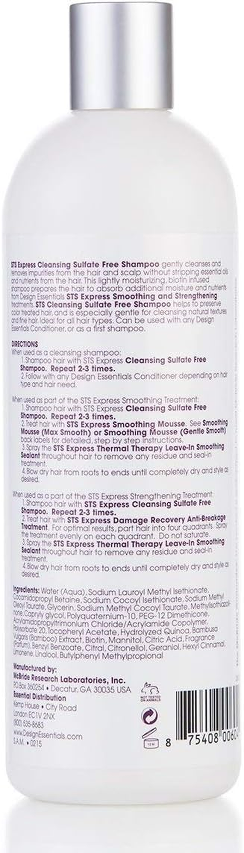 Design Essentials Strengthening Therapy Sulfate Free Shampoo 16Oz image number 1