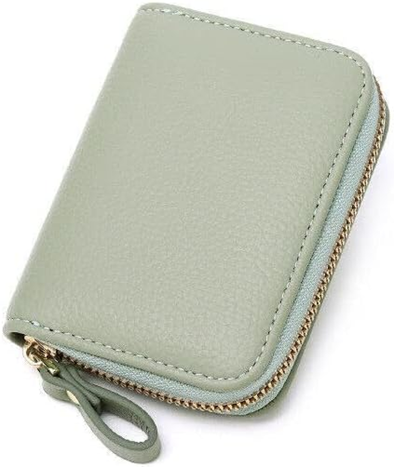 Women Zip Leather Wallet Card Holder Short Wallet RFID Blocking Coin Purse Pouch, Stylish & Secure Small Pouch