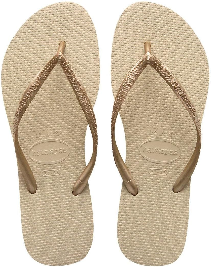 Havaianas Slim Metallic Rose Gold Thongs