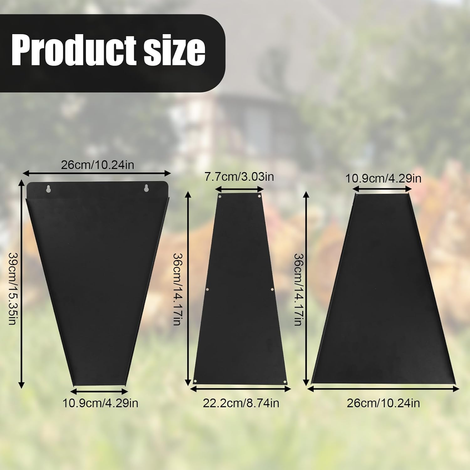 BOXOB Large Size Chicken Cone, Metal Flat-Back Chicken Killing Cone Processing Equipment Heavy Duty Poultry Restraining Cones for Turkeys Cornish Cross Ducks Geese up to 18 Lbs image number 3
