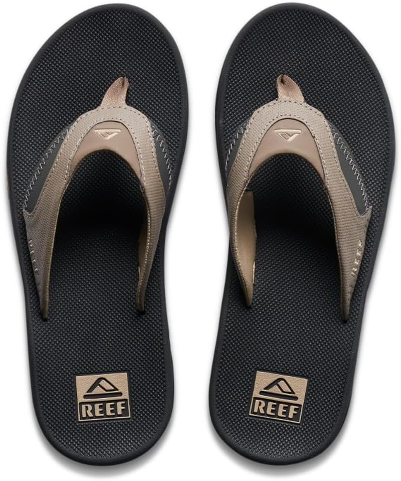 REEF Fanning Men'S Bottle Opener Flip Flop, Arch Support, Durable Outsole, Water Friendly, Vintage Brown Sunset, 4 image number 4