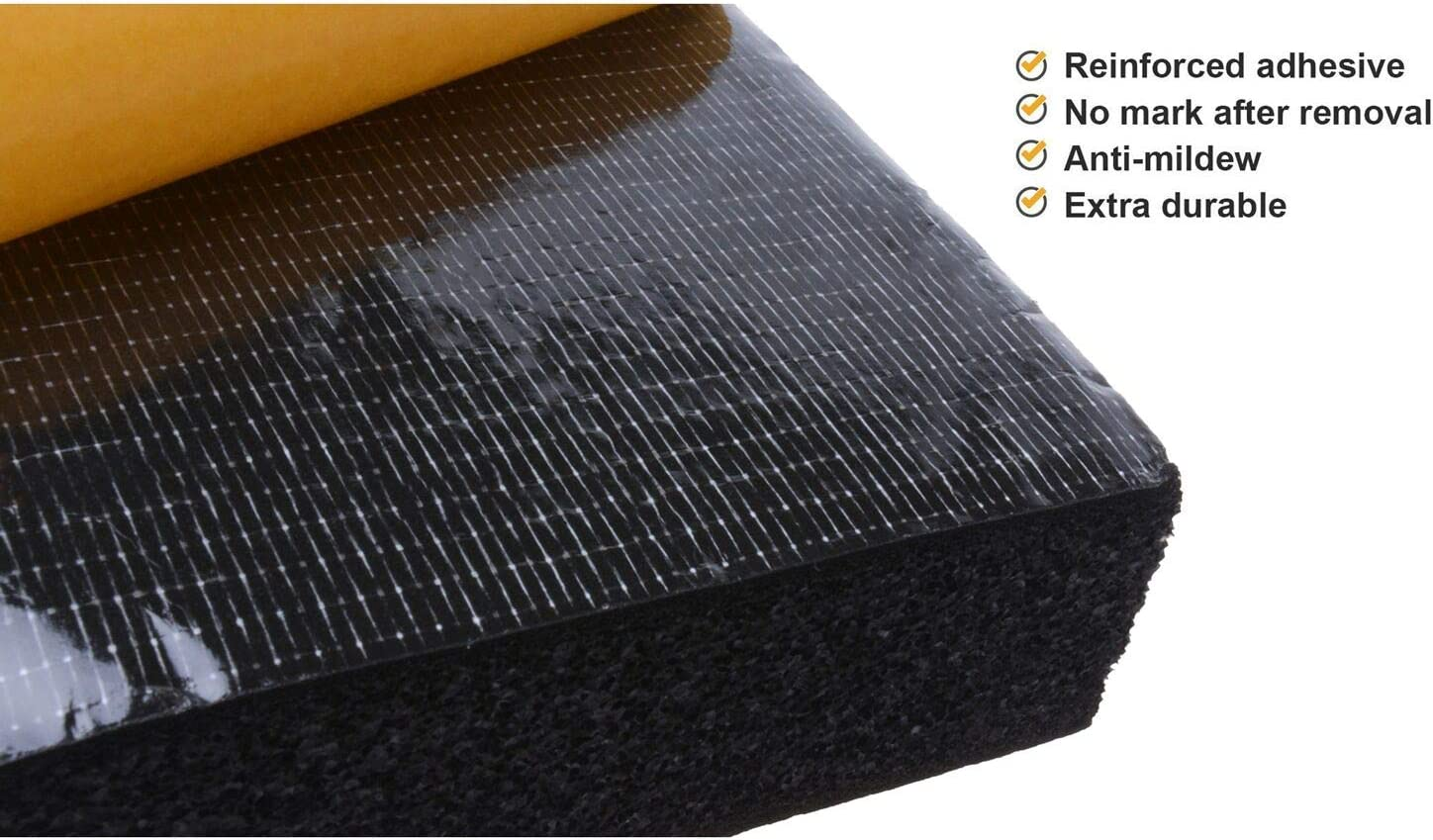 Garage Car Door Protector, 4 Pack Garage Wall Protector Bumper Guard for Car Doors Anti-Collision Waterproof Inflaming Ultra Self Adhesive EVA Foam for Warehouse Parking Assist (3X10X30Cm,Black) image number 5