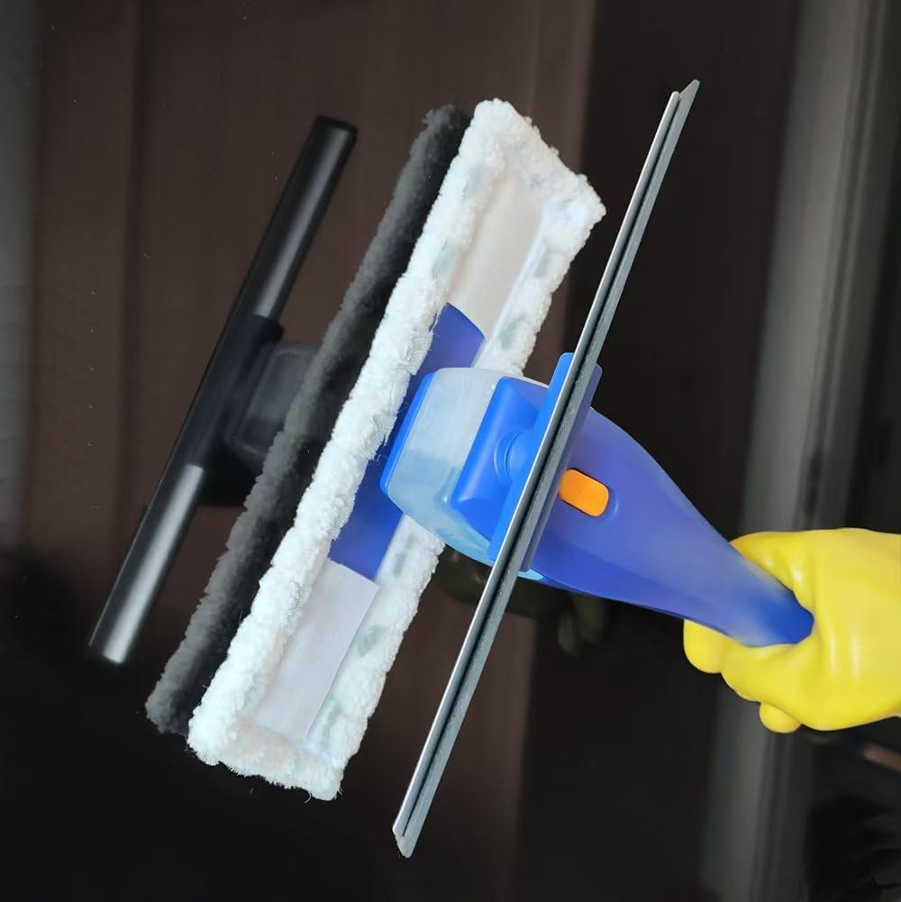 XUCAI Window Squeegee with Spray - 59'' Spray Window Cleaner Extendable Window Cleaning Tool Combo with Spray Bottle for Glass Clean Solution image number 4