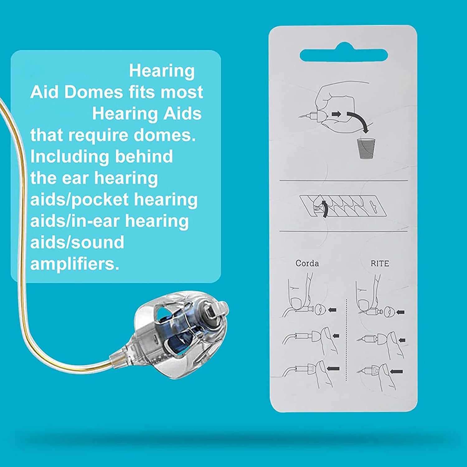 Hearing Aid Domes for Minifit Open Vent Domes: 6 Packs (8Mm),Universal Domes for Hearing Aid Supplies image number 6