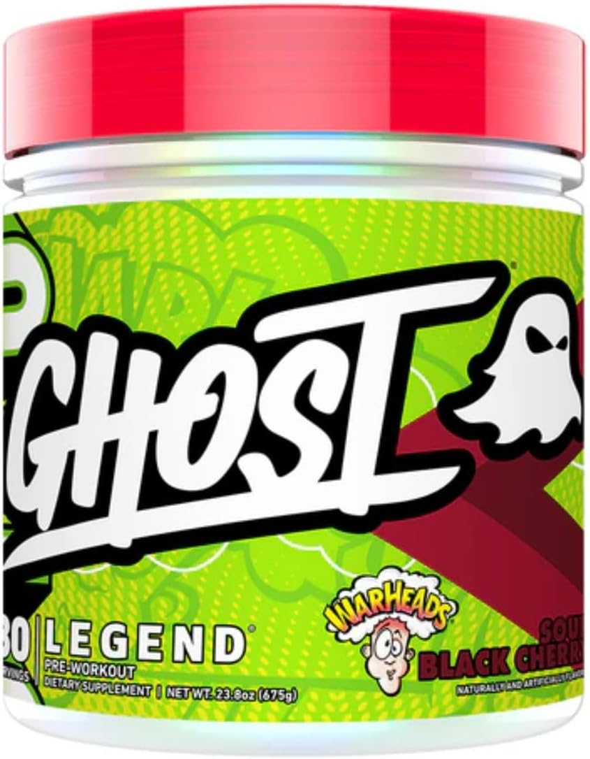 Ghost Legend V4 30 Servings Pre-Workout Powder, Warheads Black Cherry