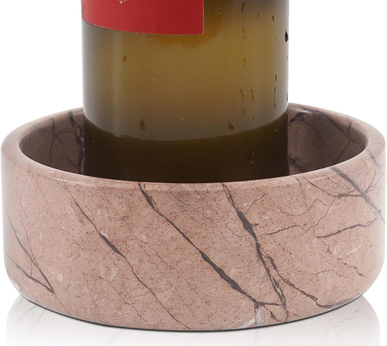 Radicaln Marble Wine Coaster White 5.5" Inch Handmade Drink Coasters Wine Stand - Used as Beer Coasters, Glass Coasters, Coaster Holder - Kitchen Counter D&eacute;cor Wine Accessories