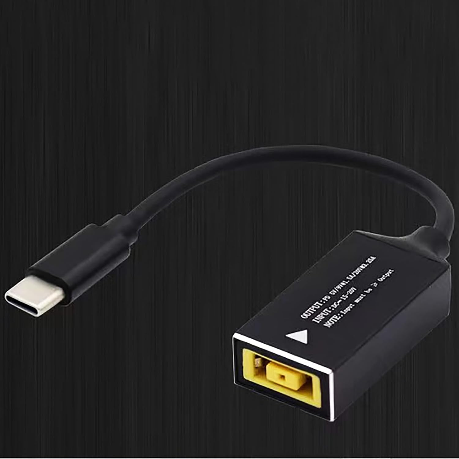 Tunghey DC Slim Tip Female Input to USB C PD Male Power Charging Cable,For Thinkpad Rectangle Mouth Power Adaptor to USB Type-C PD Output 5V/9V/20V.Used to Charge Laptops.