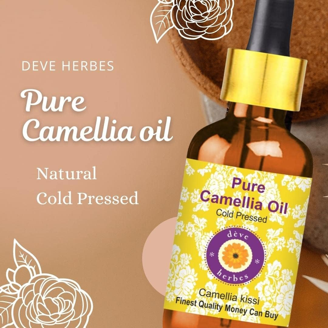 Deve Herbes Pure Camellia Oil (Camellia Kissi) Natural Therapeutic Grade Cold Pressed 15Ml (0.50 Oz) image number 2
