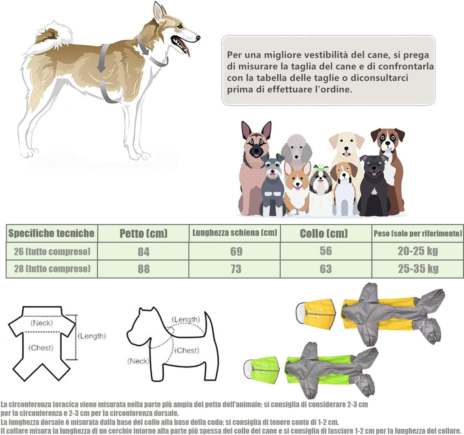 Norhogo Dog Clothes, Waterproof Dog Coat with Hood, Adjustable Waterproof Poncho, Lightweight, Quick-Drying Rain Jacket, Pet Accessories for Dogs, Medium/Large Size (26, Green) image number 5