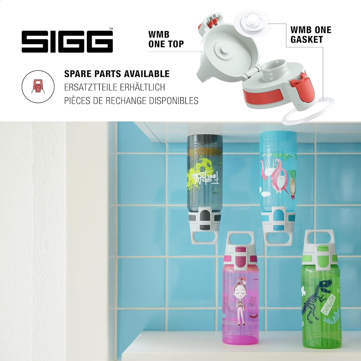 Sigg - Kids Water Bottle - Viva One Horse Club - Leak-Proof Lid - Dishwasher - Bpa Free - Sport and Bike - One Hand Children'S Drink Bottle - 17 Oz - 3 Girls Way image number 7