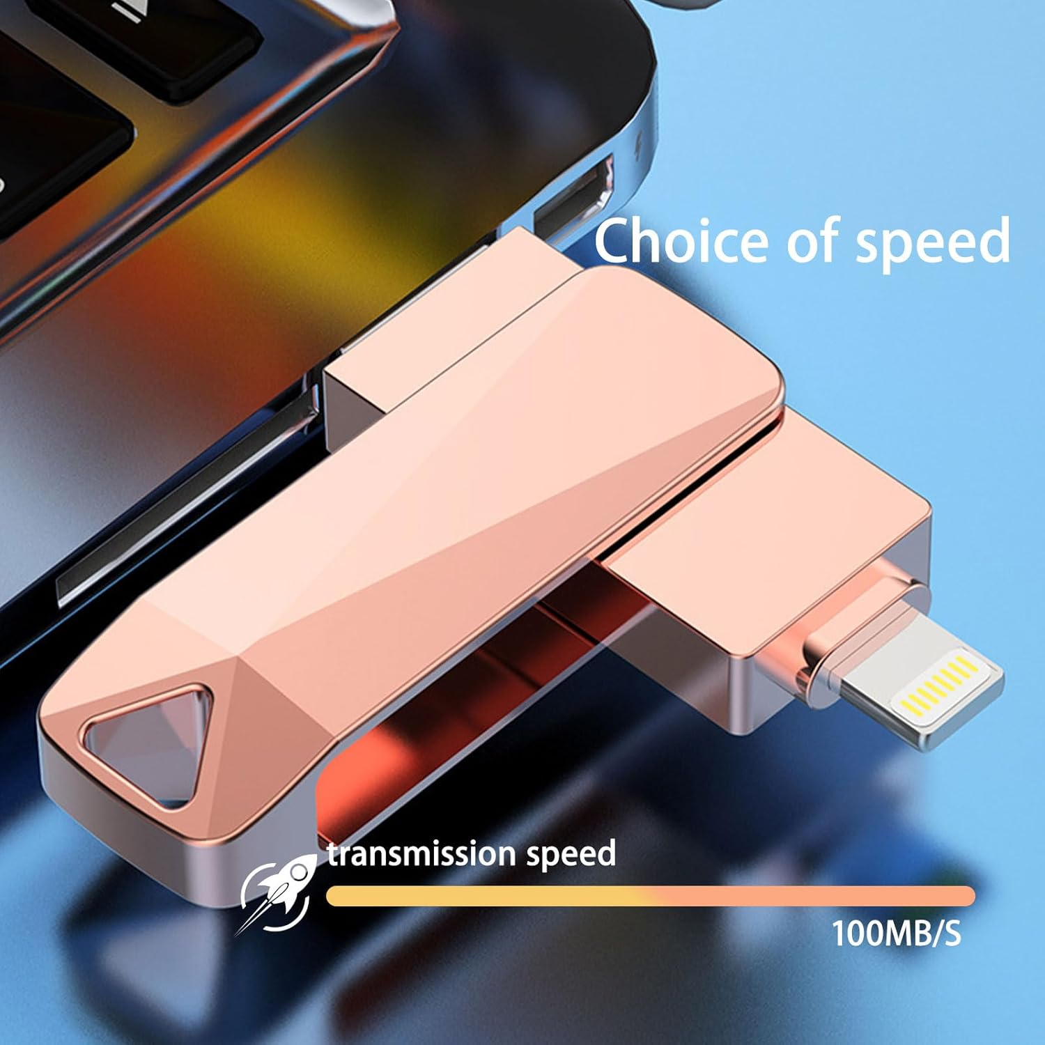 USB Drive, 4-In-1 High-Speed USB Stick, 1Tb USB Flash Drive for Backup, USB Flash Drive Suitable for Iphone, Ipad, Android, Pc and More Devices (Pink) image number 4