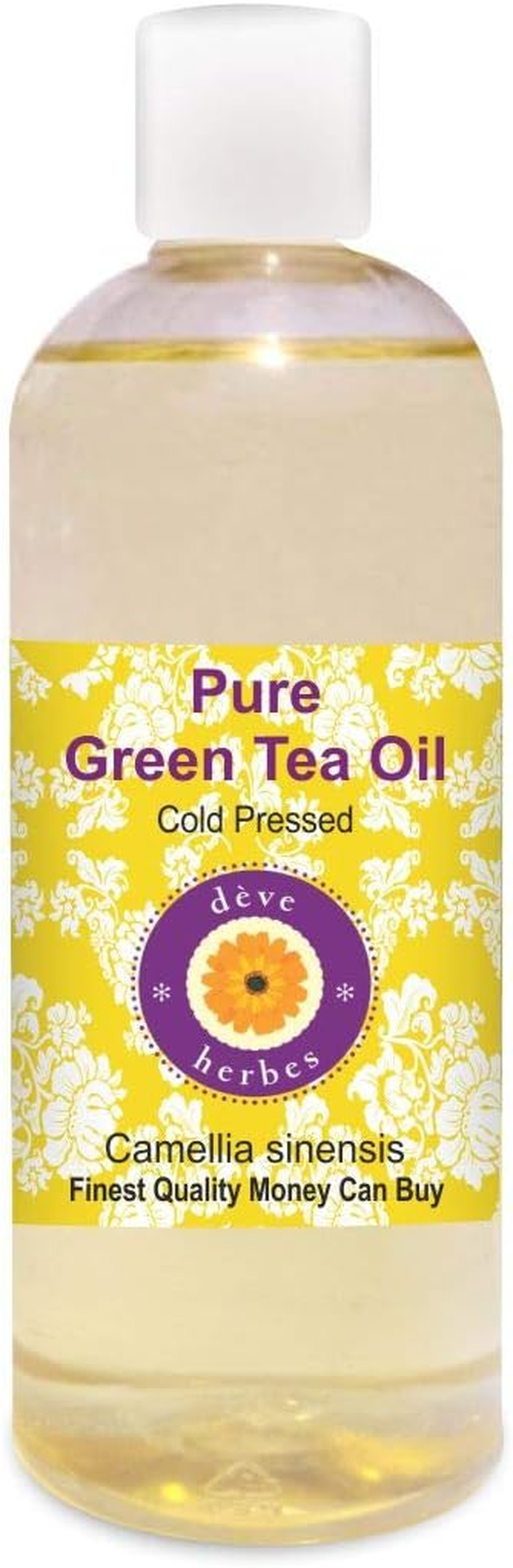 Deve Herbes Pure Green Tea Oil (Camellia Sinensis) 100% Natural Therapeutic Grade Cold Pressed 15Ml (0.50 Oz) image number 3