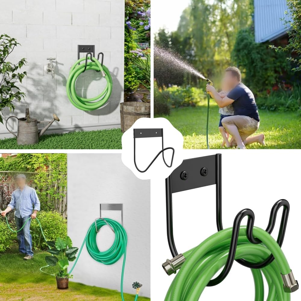 Changyeah Garden Hose Hanger, Hose Holder Garden Hose Holder, Irrigation Hose Holder with Screws and Expansion Screw for Water Hose Extension Cable image number 5