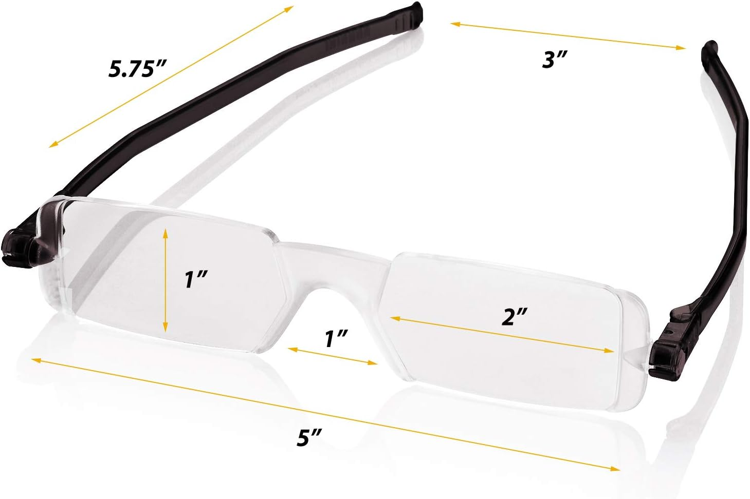 Nannini Compact One Optics 2.5 Temples Reading Glass (Crystal) image number 6