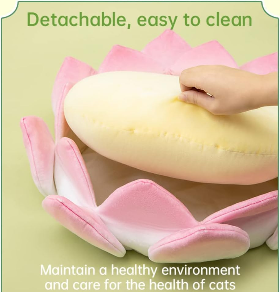 SSDHUA Cat Mattress Flower Cat Sofa Bed Cute and Comfortable Cat Nest Cushion Thickened Non-Slip Three-Dimensional Pet Bed Multifunctional Cushion Indoor Cushion (S) image number 1