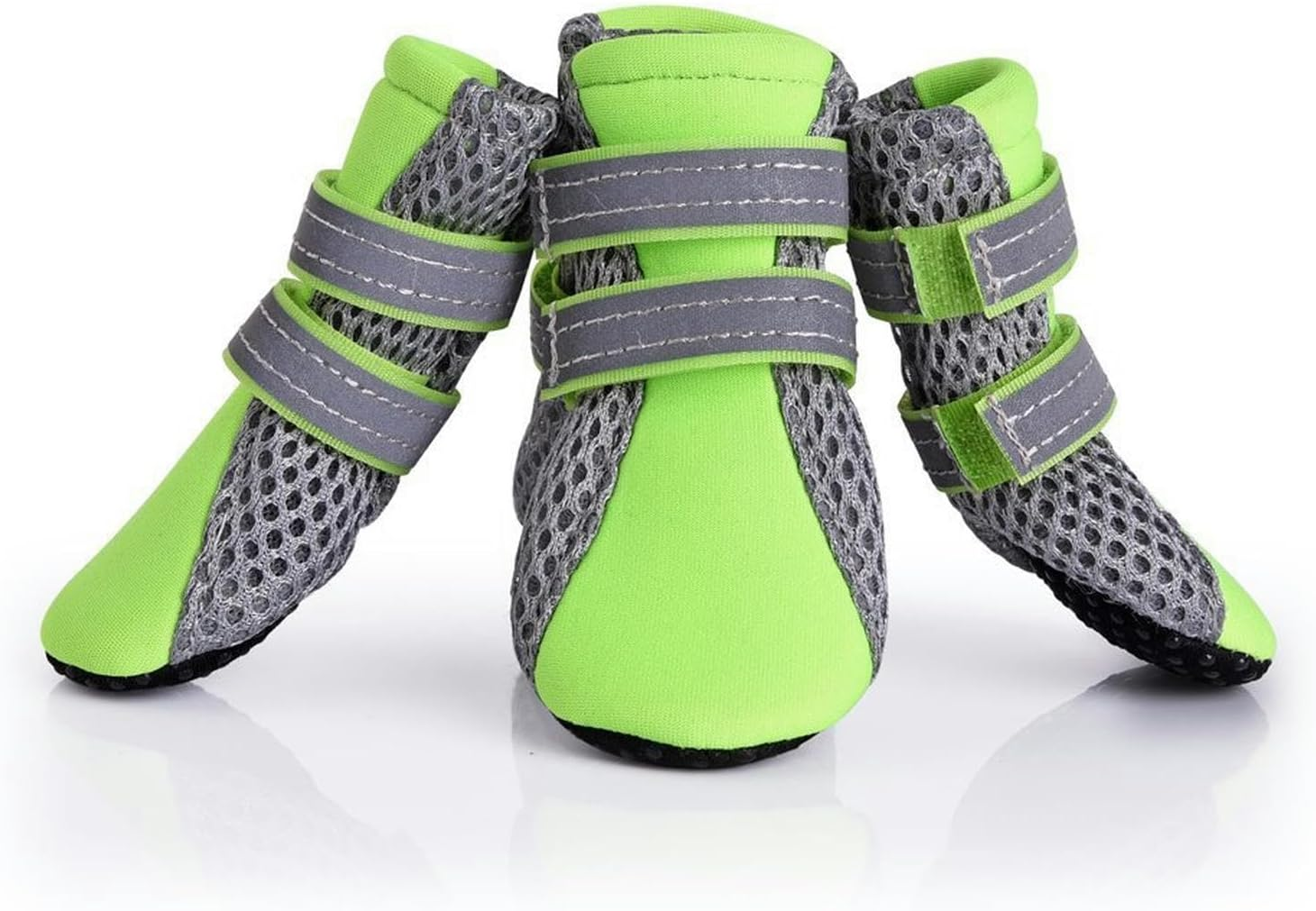 IUOUTG Summer Dog Shoes Mesh Dog Boots for Small Dogs Puppy Sandals Adjustable Dog Hiking Boots with Reflective Straps Cat Booties for Outdoor Pets Supplies