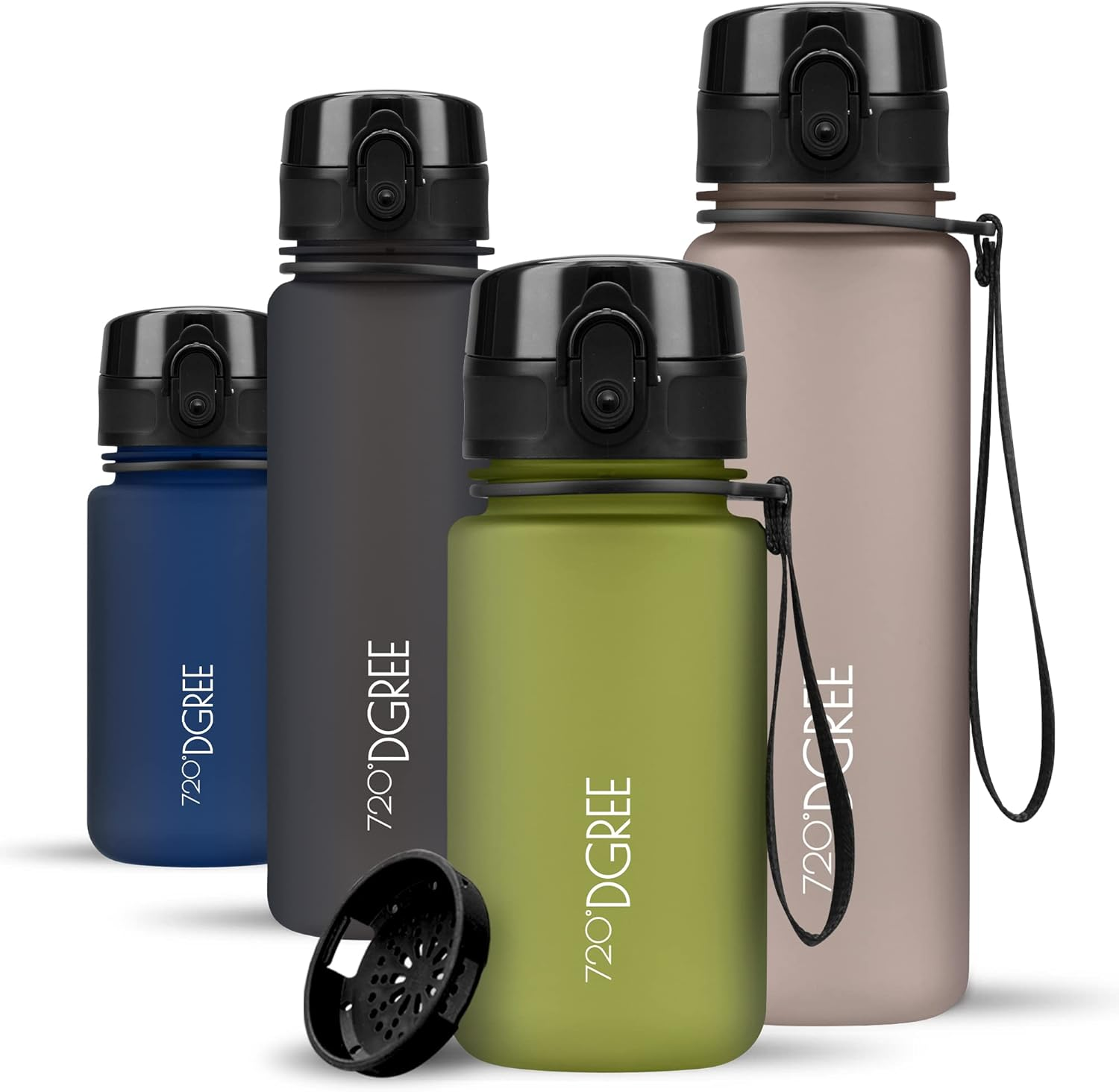 720&deg;DGREE Uberbottle 1.5 L Water Bottle + Fruit Sieve, Softtouch &ndash; Bpa-Free, Leak-Proof &ndash; XL Water Bottle &ndash; Ideal for Sports, Gym, Hiking, Camping, University, Yoga, Work