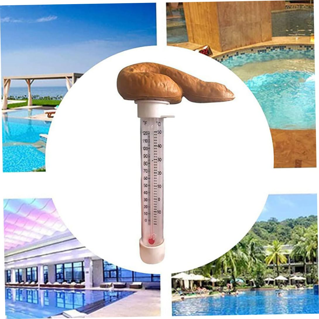 Swimming Pools Thermometer Floating Poop Prank Thermometer Water Thermometer for Spas Hot Tubs image number 2