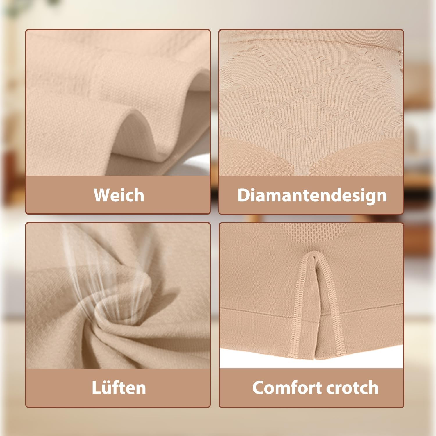 Women Seamless Shorts Maternity Shapewear High Waist Short Thigh Underwear image number 2