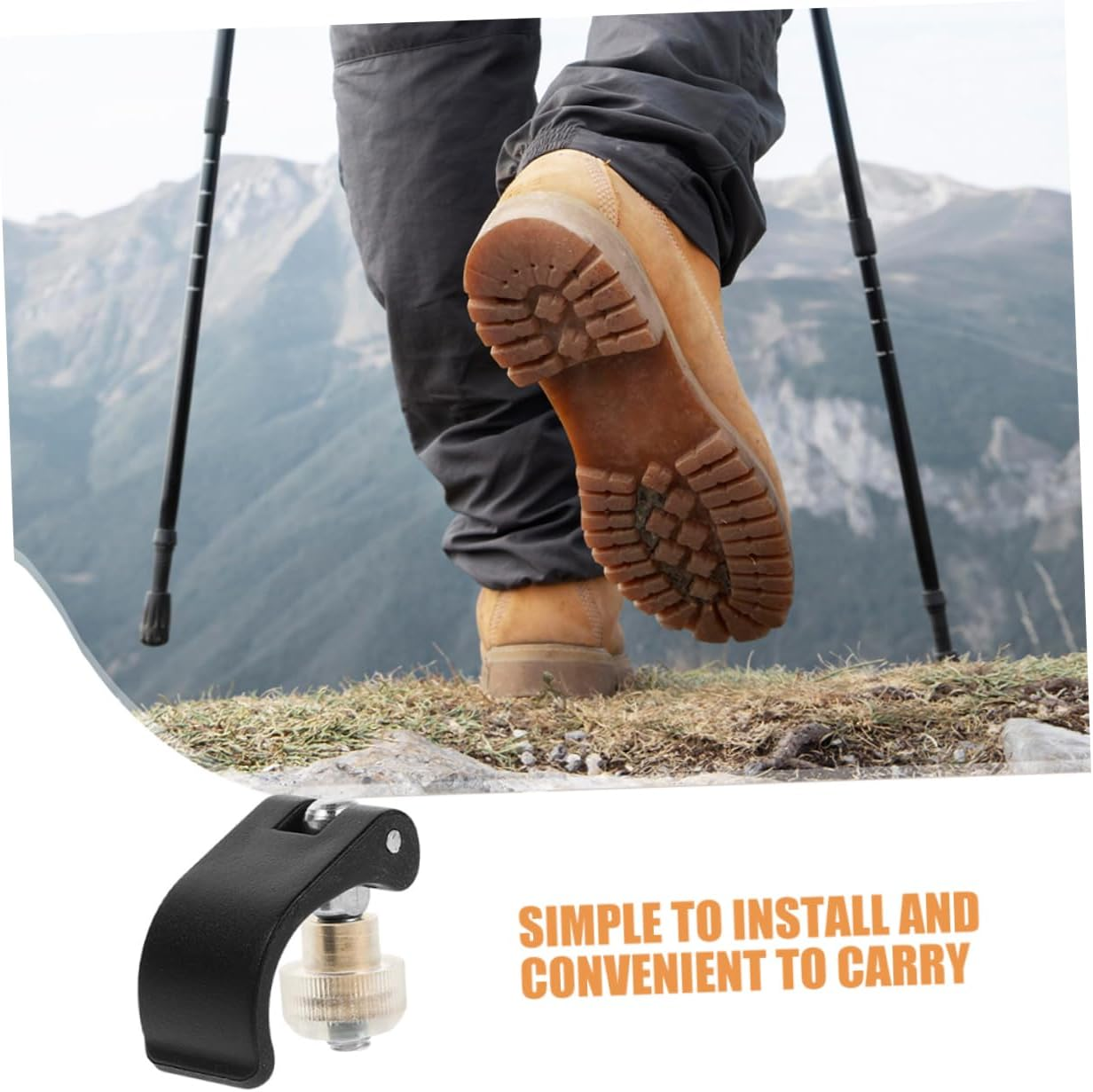 Milisten Alpenstock 2-Piece Accessories for Trekking, Outdoor Lock, Attachment for Hiking Poles, Foldable, Attachment for Hiking, Trekking image number 5